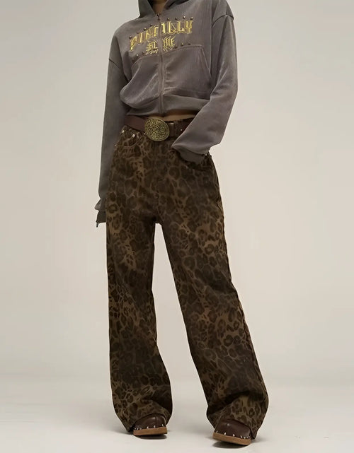 Load image into Gallery viewer, Leopard Jeans