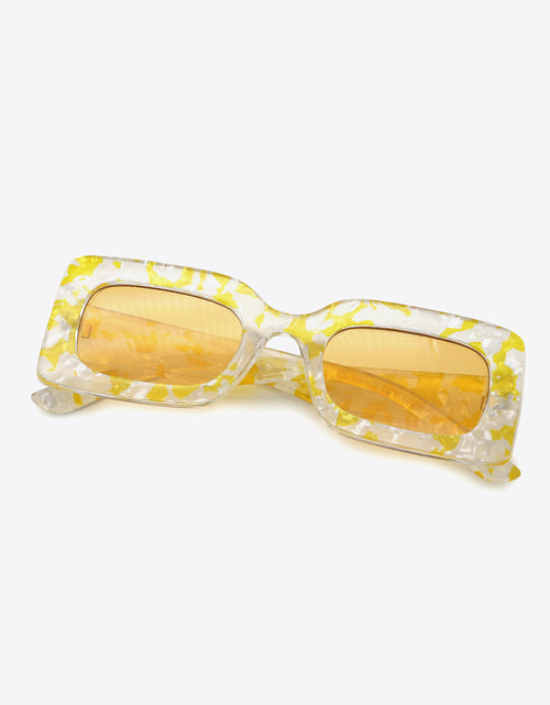 Load image into Gallery viewer, Tortoiseshell Rectangle Polycarbonate Sunglasses