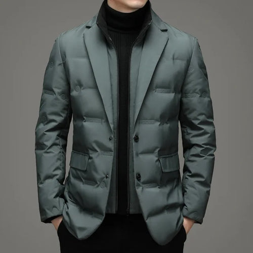 Load image into Gallery viewer, Men's Winter Fake Two-piece Warm Blazer