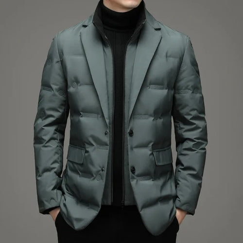 Load image into Gallery viewer, Men's Winter Fake Two-piece Warm Blazer
