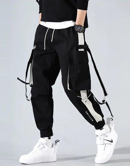 Load image into Gallery viewer, Joggers Men Ribbons Cargo Pants