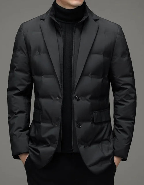 Load image into Gallery viewer, Men's Winter Fake Two-piece Warm Blazer