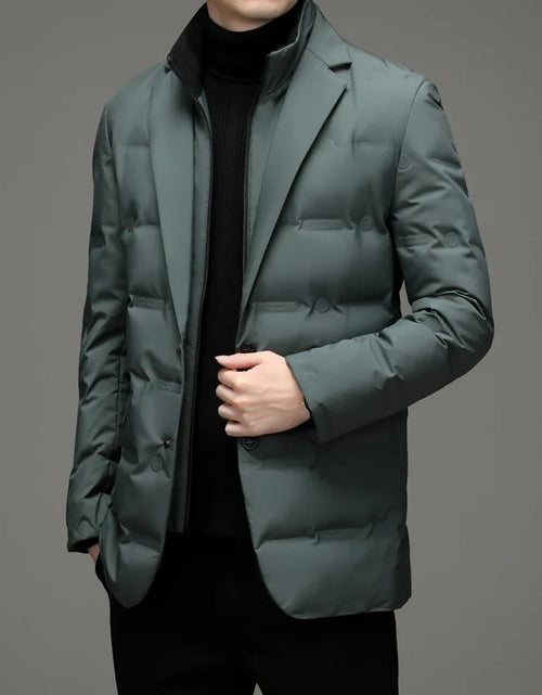 Load image into Gallery viewer, Men's Winter Fake Two-piece Warm Blazer