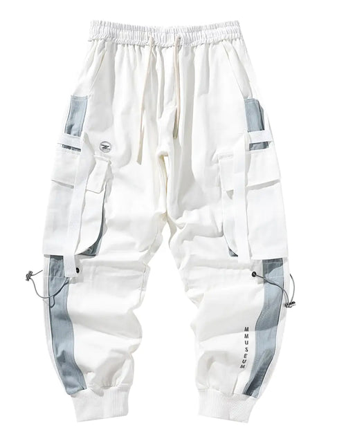 Load image into Gallery viewer, Joggers Men Ribbons Cargo Pants