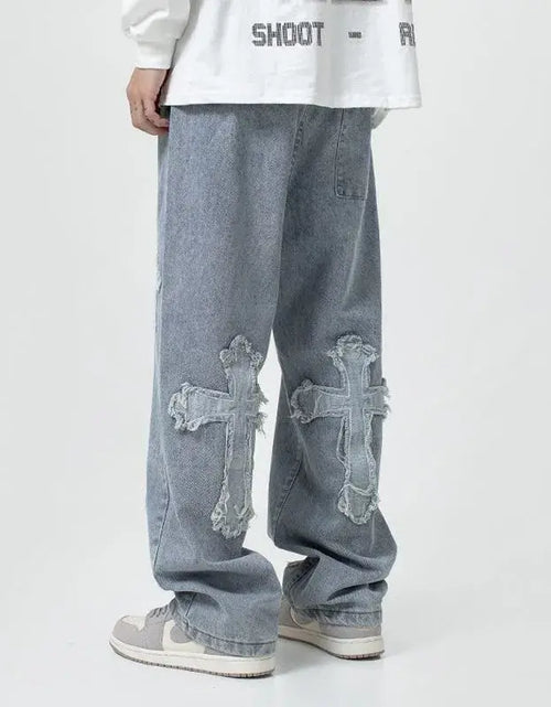 Load image into Gallery viewer, Cross Denim Pants
