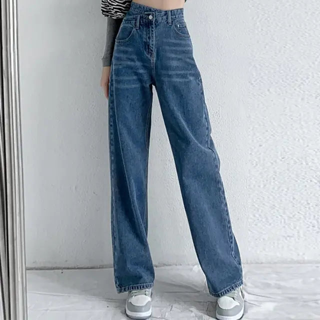 Chic High-Waist Wide Leg Jeans