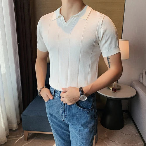 Load image into Gallery viewer, 2023 High Quality Knitted Polo Shirt Men
