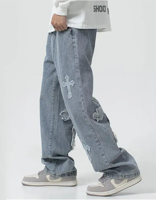 Load image into Gallery viewer, Cross Denim Pants
