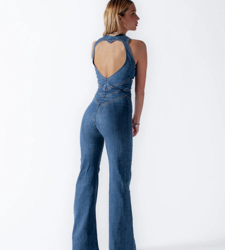 Backless Heart Jumpsuit