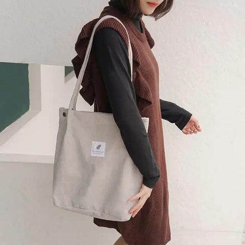 Load image into Gallery viewer, Women Corduroy Canvas Shoulder Bags
