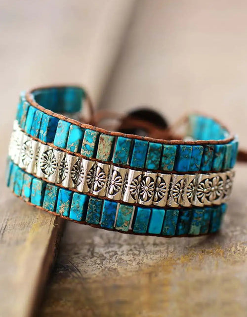 Load image into Gallery viewer, Handmade Triple Layer Natural Stone Bracelet
