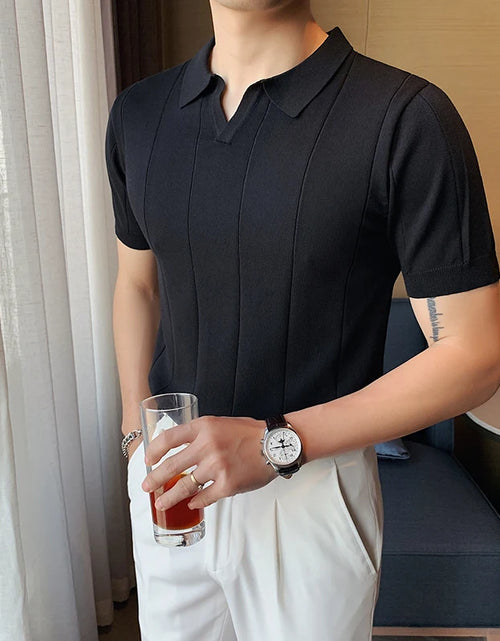 Load image into Gallery viewer, 2023 High Quality Knitted Polo Shirt Men
