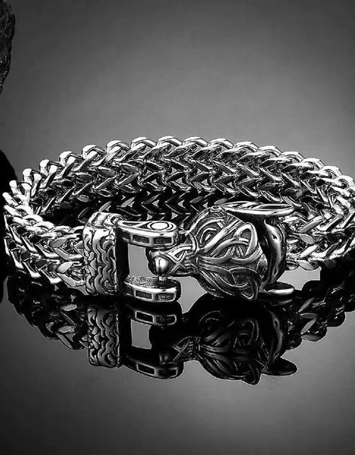 Load image into Gallery viewer, Wolf&#39;s Head Bracelet
