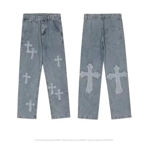 Load image into Gallery viewer, Cross Denim Pants
