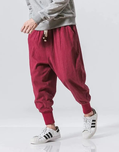 Load image into Gallery viewer, Cotton Linen Harem Pants for Men
