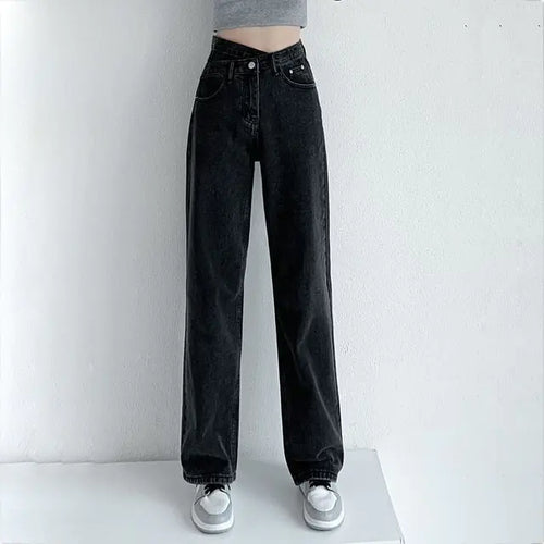 Load image into Gallery viewer, Chic High-Waist Wide Leg Jeans
