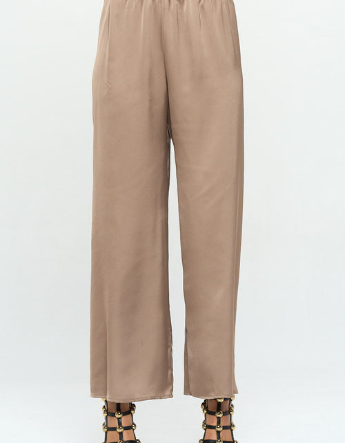 Load image into Gallery viewer, Stretch Satin Pants w/ Elastic Waist and Pockets
