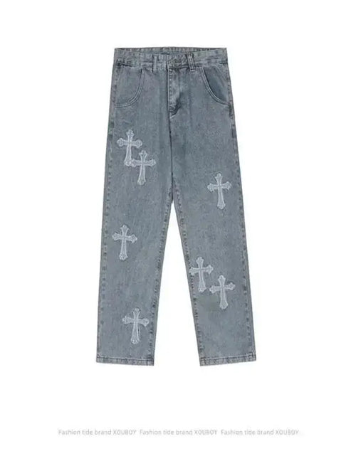 Load image into Gallery viewer, Cross Denim Pants
