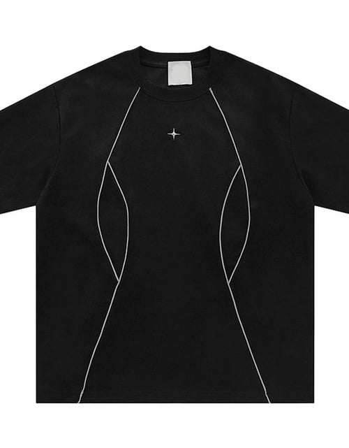 Load image into Gallery viewer, Men Suede Tshirt Reflective Striped
