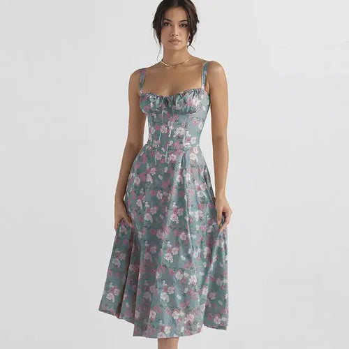 Load image into Gallery viewer, Summer Floral  A-line Dress
