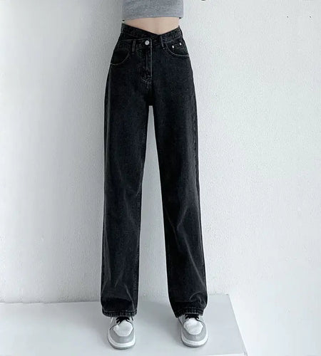 Chic High-Waist Wide Leg Jeans