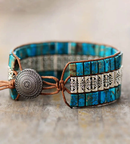 Handmade Triple Layer Natural Stone Bracelet