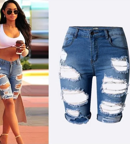 Bermuda Ripped Shorts