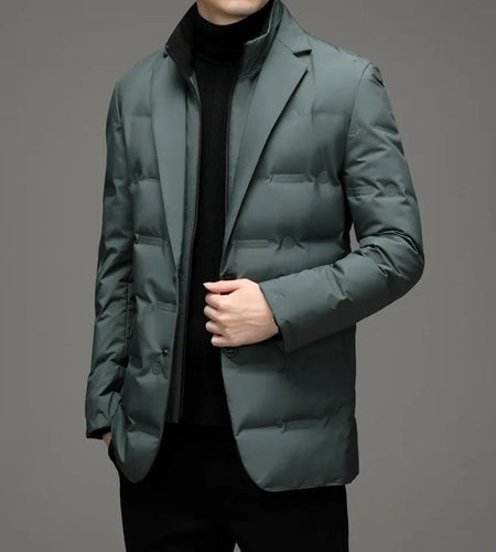Men's Winter Fake Two-piece Warm Blazer