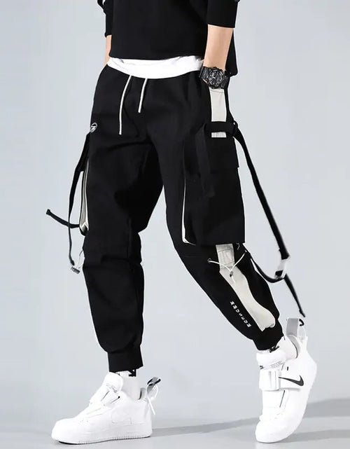 Load image into Gallery viewer, Joggers Men Ribbons Cargo Pants
