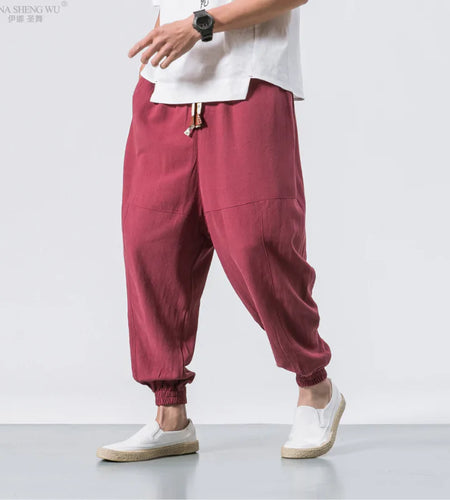 Men Kimono Haori Trousers