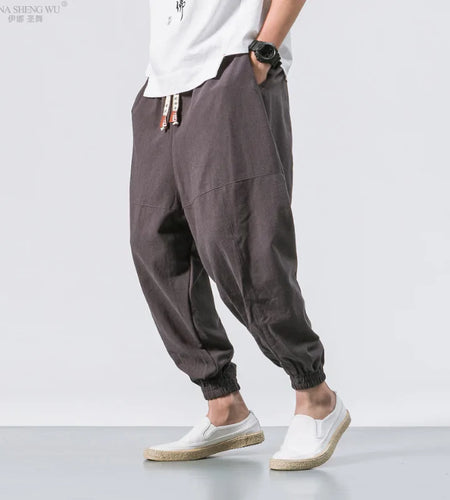 Men Kimono Haori Trousers