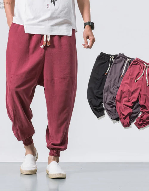 Load image into Gallery viewer, Men Kimono Haori Trousers
